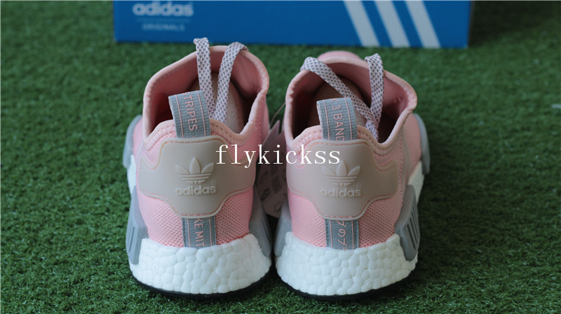 Real Boost Adidas NMD XR1 Primeknit Pink Grey GS